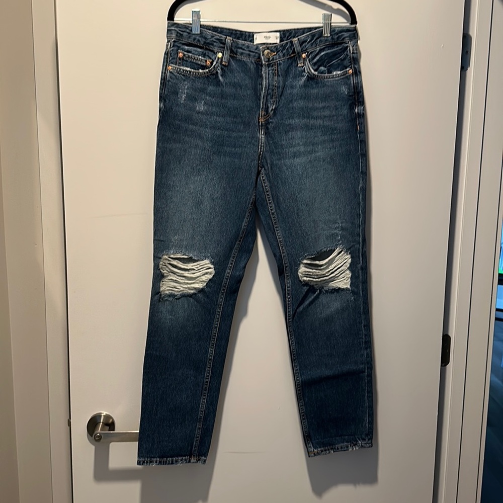 Mango Ripped Denim Jeans